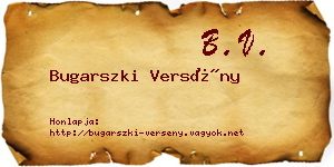 Bugarszki Versény névjegykártya